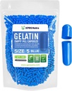 XPRS Nutra Größe 5 Leere Kapseln - 500 Graf Sehr kleine leere Gelatine Kapseln - Pillen DIY Kapsel Füllung - Fillable Pillen Gel Kapseln für Do-It-Yourself Vitamin Supplements (blau)