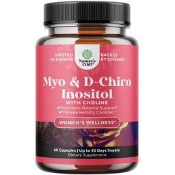 Myo-Inositol & D-Chiro Inositol Ergänzung für Frauen - Choline Ergänzung zu regulieren Menstrual Cycle, Fertility & Hormonal Balance - Frauen Hormon Balance Kapseln mit Myo & D-Chiro - 60 Caps