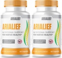 (2 Pack) Arialief Sciatica Support Capsules, Arialief Advanced Formula Sciatica Relief Supplement, Nerve Relief Supplement, extra Stärke Sciatic Nerve beruhigende Formel Kapseln (120 Kapseln)