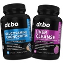 Glucosamin Chondroitin MSM Turmeric & Liver Cleanse Detox - Joint Health Supplement Knie Knochen Gelenke, Leberreiniger Detox-Unterstützung - Joint Support Pillen Glucosamin Sulfat Kapseln Gelenke Ergänzungen