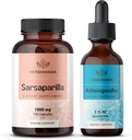 HERBAMAMA Sarsaparilla und Ashwagandha Kit - Bundle von 1000 mg Sarsaparilla Root Capsules & Ashwagandha Root Tincture 2 fl oz - Vegan, Non-GMO, Sugar & Alcohol-Free - 2 Pack