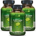 Irwin Naturals Double Potency 5-HTP Extra - 60 Liquid Soft-Gels, Packung mit 3 - für Entspannung & Serotonin Produktion - 90 Gesamt Servierungen