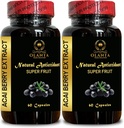 ACAI Berry Extract - acai Berry Diet Capsules, Acai Beries Superfood, Vitamin Water acai Blueberry, acai Berry Fruit Pills - 2 Flaschen 120 Kapseln