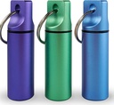Kleine Säule Organizer Box wasserdicht Schlüsselanhänger Säulenhalter Portable Reise Säule Container Metallgehäuse mit Schlüsselanhänger für Outdoor Camping Reisen