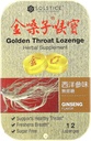 Solstice Medicine Company Golden Throat Lozenge, Ginseng, 12 Lozenges