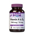 Bluebonnet Nutrition Vitamin A & D3 25.000 IU/1.000 IU aus Tiefsee, Kaltwasser, Fischöl - Für Augengesundheit & Immunfunktion* - Glutenfrei - Molecularly Distilled - 100 Softgel/Servings