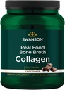 Swanson Real Food Bone Broth Collagen - Schokolade 19.5 oz Pwdr