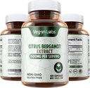 Vegan Labs Citrus Bergamot Extrakt 1500MG- 180 Vegan Kapseln- 25:1 Citrus Bergamia Extrakt- Unterstützt Gesamtgesundheit und Antioxidans Schutz- Glutenfrei, Non-GMO