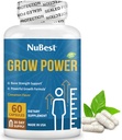 NuBest Grow Power - Kalzium-Ergänzung, Magnesium-Ergänzung mit Vitamin D3, B6, Zink, Phosphor und Multivitamin für starke Knochen, Gesamtgesundheit für Alter 10+ | 60 Kapseln | 1 Monat Versorgung