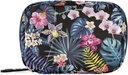 Naanle Pille Organizer Hawaii Palm Blätter Blumen Pille Box 7 Tage Pille Case Tasche Reise Pille Organizer Tasche mit Reißverschluss Portable Weekly Case Compact Größe für Vitamin Supplement Halter