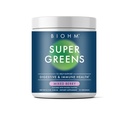 BIOHM Super Greens, Green Superfood Powder (8.5 Oz, 30 Servierungen) Antioxidant Veggie Powder & Smoothie Mix, 34 Superfoods & Spirulina, Verdauungsenzyme, Präbiotika und Probiotika, Gemischte Berry Flavor