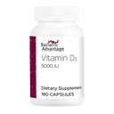 Bariatric Advantage Vitamin D3 5.000 IU - Bariatric Vitamin D Kapseln - Wasser-Miscible - Knochenstärke-Unterstützung* - Easy Swallow Capsule - 180 Count