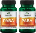 Swanson PABA - Leistungsstarke B-Komplexe Unterstützung der roten Blutkörperchen-Formation - Folsäure-Komponente hilft Sauerstoff zu Zellen und Hautgesundheitsunterstützung - (120 Kapseln, 500mg Jeder) (2 Packung)