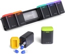 Wöchentliche Pille Organizer Magnetische, abnehmbare Pille Box 7 Tag 1 Mal am Tag, große Reise Pille Fall, Woche Einmal täglich Medikamentenspender, Medizin Containerhalter für Nahrungsergänzung, Vitamin, Schwarz