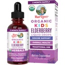 MaryRuth Organics USDA Organic Elderberry Liquid Drops für Kinder | Vegan Elderberry Extract Organisches Glycerin | Immununterstützungsergänzungsmittel | Gesamtgesundheit | Formuliert für Alter 4-13 | 1oz
