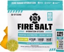 Fire Science Fire Salt Hydration Sticks, Elektrolyte & Coconut Water, Hydration Drink Mix mit Magnesium, Kalium & Natrium, Zero Sugar, Single Serve on the Go Packs, Lemon Lime Flavor, 32 Count