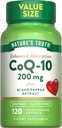 Nature's Truth CoQ10 200mg | 120 Softgels | Hohe Absorption | Non-GMO & Gluten Free Coenzyme Supplement | mit Schwarz Pfeffer Extrakt
