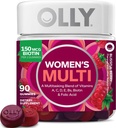 OLLY Women's Multivitamin Gummy, Vitamine A, D, C, E, Biotin, Folsäure, Adult Chewable Vitamin, Berry Flavor, 45 Tage Versorgung - 90 Count