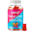 9 in 1 Immunstützgummis mit Elderberry, Vitamin C&D, Zink, Kurkuma, Ginger, Echinacea, Astragalus & Sea Moss für Immunitätsergänzung - 60 Gummi