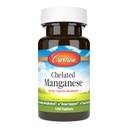Carlson - Chelat Manganese, 20 mg, Überlegene Absorption, Gesunde Stoffwechsel, Knochenunterstützung und Gehirngesundheit, 100 Tabletten