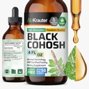 BIO KRAUTER Nero Cohosh Tincture - Vegan Nero Cohosh Integratori Donna Supporto - Alcol e Zucchero Libero - 4 Fl.Oz.