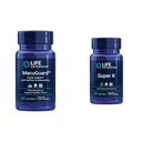 Life Extension Macuguard Eye Health Supplement mit Lutein, Meso-Zeaxanthin, Saffron & Astaxanthin - 60 Count und Super K Vitamin K1 K2 MK-7 MK-4 Vitamin C - 90 Softgels