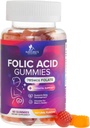 Folsäure-Gummi für Frauen 785 mcg, essentielle pränatale Vitamine für Mutter & Baby, Vegan Folic Supplement Gummy, Daily Vitamin B9 Extra Strength Folate, Vor während der Schwangerschaft - 60 Gummie