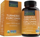 Viva Naturals Turmeric Curcumin, 1500 mg, 120 Tabletten – mit schwarzem Pfeffer für Absorption - für Gelenkunterstützung & Zellular Defense