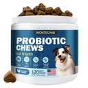 Probiotika für Hunde, Verbesserung juckende Haut juckende Ohren, Gut Gesundheit, Hefe Balance, Allergien, Immunität, Hundeprobiotika und Verdauungsenzyme mit Präbiotika, Reduce Diarrhea (Hühner, 120 Kauen)