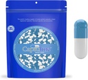 Capsuline Farbe Größe 0 Leere Gelatine Kapseln Blau/Weiß 5000 Graf |Kosher & Halal Zertifiziert |Gluten Kostenlos