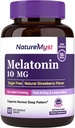 Melatonin 10 MG, Fast Dissolve Tablets, Ultra Strength, Non-Habit Forming, Sleep & Calmness Support, Kein Zucker, Natürliche Erdbeeren Geschmack, 90 Tabletten