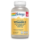SOLARAY Vitamin C 1000mg Timed Release Kapseln mit Rose HIPS & Acerola Bioflavonoids, Zwei-Stufe für hohe Absorption & Alle Tage Immunfunktion Unterstützung, 60 Tage Garantie, 275 Servietten, 275 VegCaps