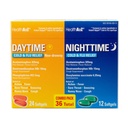HealthA2Z® Tages- und Nachtzeit | Kalt- & Flu-Medizin | Leistungsstarke Multi-Symptom Tag- und Nachtzeit-Relief (24 Tag & 12 Nacht-Softgel) (Daytime & Nighttime Combo (36 Count Pack von 1))