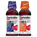 Coricidin HBP Maximum Strength Cold & Flu Day & Night Sugar-Free Liquid Twinpack, Decongestant-Free Cold Medicine für Erwachsene mit hohem Blutdruck -12 Fl Oz (Pack von 2)
