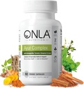 ONLA Vegan Ayurveda Kräuter-Ergänzungen (20-in-1 Kräuterkapseln) - Kurkuma-Ergänzungen mit Ashwagandha, Cinnamon, Triphala, Brahmi - Natürliche Inhaltsstoffe, Kräuter-Energie-Ergänzungen (60 Cap)