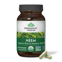 ORGANIC INDIA Neem Leaf Capsules - Kräuterergänzung, unterstützt Haut- und Immungesundheit, Vegan, Glutenfrei, USDA Certified Organic - 90 Count