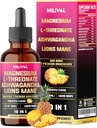 10in1 Magnesium L-Threonate Flüssigkeitstropfen mit Ashwagadha, Lions Mane & 7 Weitere Kräuter - 1 Fl Oz - Ananas Flavor