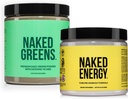NAKED Vegan Energizing Bundle Unflavored Energy Nutrition Super Greens Powder Organic Greens Supplement