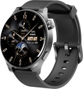 TOZO AMOLED S5 Smart Watch (Answer/Make Calls), 1.43" HD-Bildschirm für Herren Frauen 100+ Sport-Modi Fitness-Uhren mit Sleep Monitor, IP68 wasserdicht, Silikonarmband Schwarz