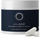 InfiniWell InfiniAge Longevity Supplements - Advanced Cellular Health Supplements mit Lutein, N-Acetyl Cystein (NAC) & Low Dose Zinc - unterstützen Nährstoff Sensing & Mitochondrial Health (30 Kapseln)
