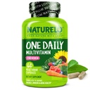 NATURELO One Daily Multivitamin für Damen w/Vitamin B12, 60 Ct, Energieunterstützung, Ganzes Essen Tägliche Frauen Multivitamin Supplement, Nourish Hair/Skin/Nail, Non-GMO, No Soy, Gluten Free, 2 Monate Versorgung