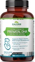 Zazzee Extra Strength Prenatal DHA 500 mg, 180 Enteric Coated Softgels, 1000 mg Omega 3’s, 1000 UI Vitamin D3, Burp Free, Kein Fisch Nachgeschmack, Superior Triglycerid Form, gereinigtes Tiefsee Fischöl