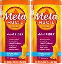 Metamucil, Tägliche Psyllium Husk Pulver-Ergänzung, Zuckerfreies Pulver, 4-in-1 LWL für Verdauungsgesundheit, Orange Flavored Drink, 114 Teelöffel, 1.4 Pfund (Pack von 2)