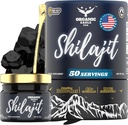 Himalayan Organic Shilajit | 50 Servierungen | Natürliche Energie und Immunität Booster für Männer & Frauen mit 80+ Essential Trace Minerals & 75%+ Fulvic Acid | 100% Pure | mit Lab Testbericht