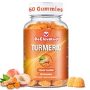 Curcumin Turmeric Gummies – Extra Strength 2000mg 8:1 Extrakt Kurkuma Ergänzung Gummis mit schwarzem Pfeffer & Ginger – Vegan Non-GMO Joint Support Chewables – Peach Flavor, 60 Count