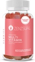 ZENZSUAL Multivitamin-Gummien – Erwachsene Nahrungsergänzung mit Vitamin C, Biotin, Zink - Tasty, Sugar-Free, Gelatin-Free Immun Support Gummis für tägliche Wellness (60 Flavored Gummis)
