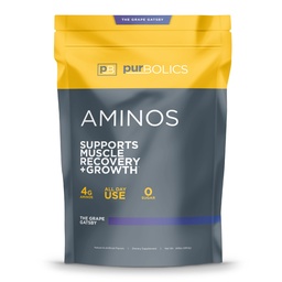 Purbolics Aminos | 4g freier Aminosäuren, Beta-Alanin, 0 Zucker & 60 Portionen (Grape Gatsby)