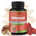 Forskolin ergänzt Kapseln mit Kurkuma, Arjuna, Garcinia Cambogia, Grüner Tee - 60 Kapseln
