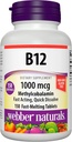 Webber Naturals Vitamin B12 1000 mcg, 150 Count, Fast Dissolve Tabletten, Vitamin Supplement Unterstützung für Energie Metabolismus, Immun- und Herzgesundheit, Vegetarische Formel, 150 Tage Versorgung