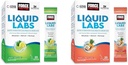 Bundle von FORCE FACTOR Liquid Labs Elektrolyte Pulver, Hydration Packets, um Elektrolytwasser mit Vitaminen, Mineralien und Antioxidantien zu machen. Lemon-Lime Flavor + Tropical Fruit Flavor, 40 Stick Packs